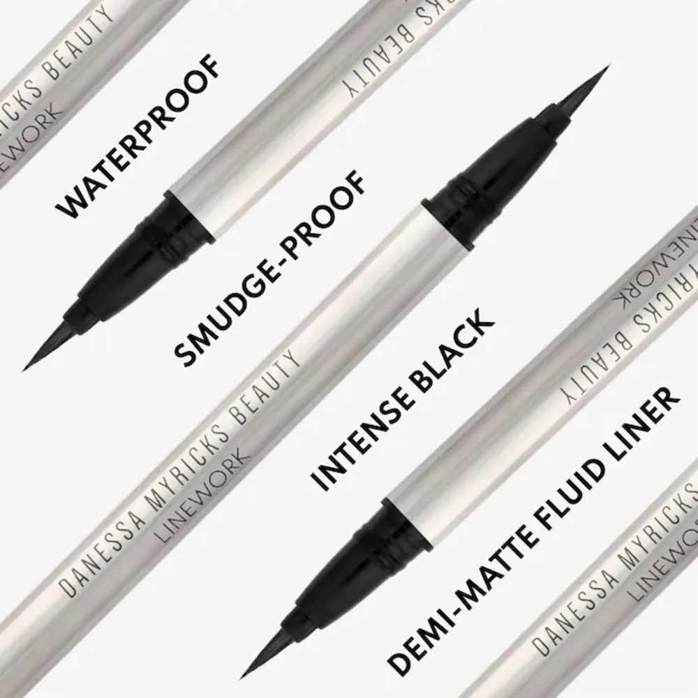 Danessa‎ Myricks Beauty Linework Paint Brush Fluid Eyeliner ONYX, 0.034 oz